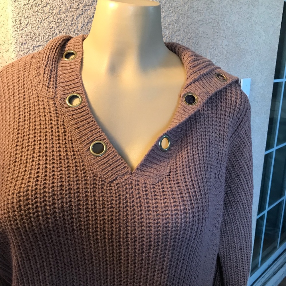 3 X knitted dress tan/light rose color